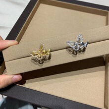 法式复古双生蝶拉丝戒指小众设计轻奢气质超仙绝美精致食指戒