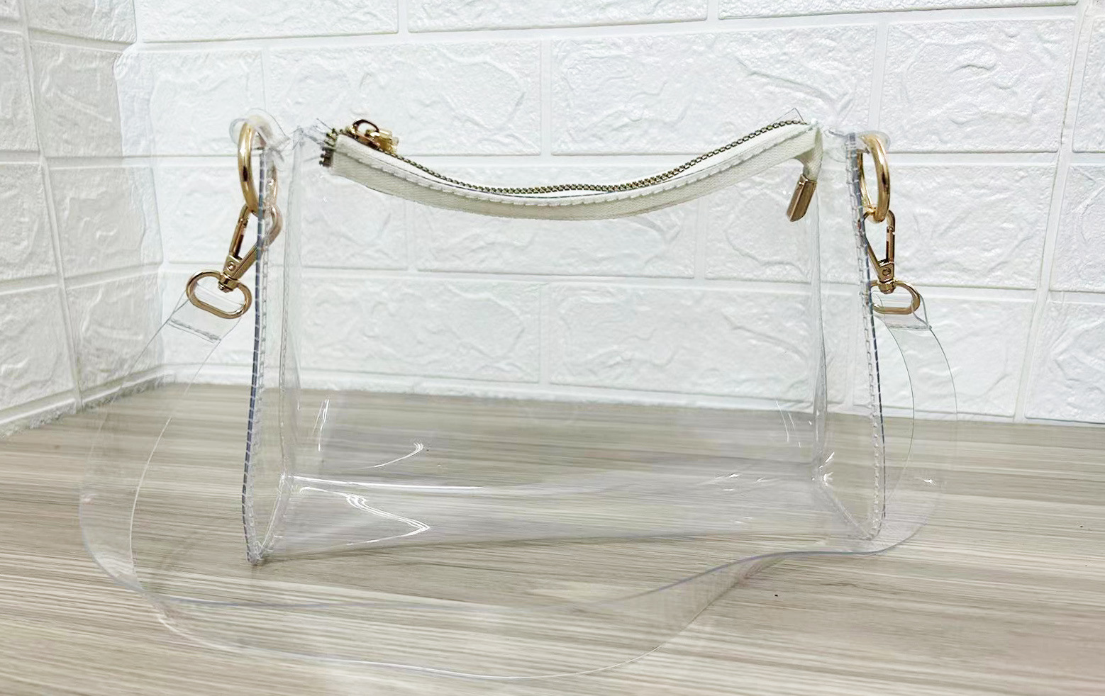 Transparent Crossbody Shoulder Bag And Women's Wallet Set_voghion.com
