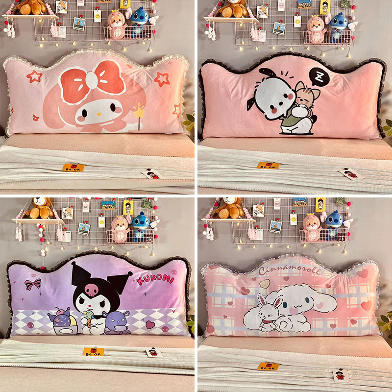 Cartoon Girl Cinnamon Dog Kuromi Bedside Soft Bag Large Back Cushion Bed Cushion Anti-Collision Cushion Kidsren's Bedroom