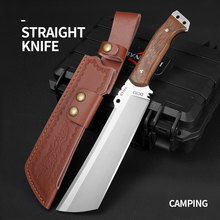 跨境直刀户外刀便携随身小刀求生刀军刀野外战术高硬度求生刀