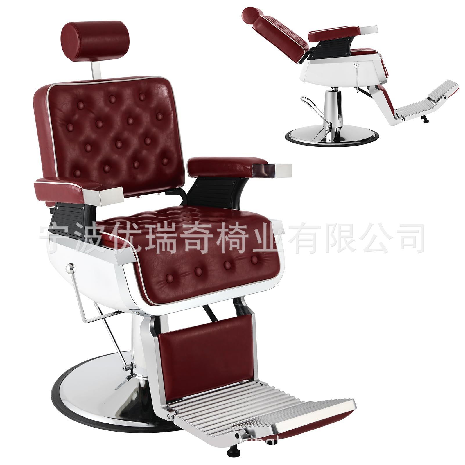 Silla de peluquero dorada de comercio exterior, silla de barbería de acero inoxidable, cómoda silla de peluquería, silla giratoria de aseo, nuevo producto, silla de peluquería