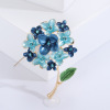 Sophisticated universal brooch, high-end clothing, accessory, Korean style, flowered, bright catchy style, wholesale