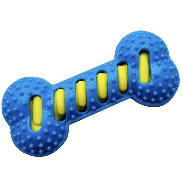 Hueso de voz de doble color (azul, 19 * 9cm, 130g)