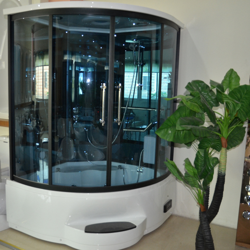 1,5 m masaje surf vapor húmedo de doble uso baño completo sala de vapor cuarto de ducha baño de vidrio sala de sauna