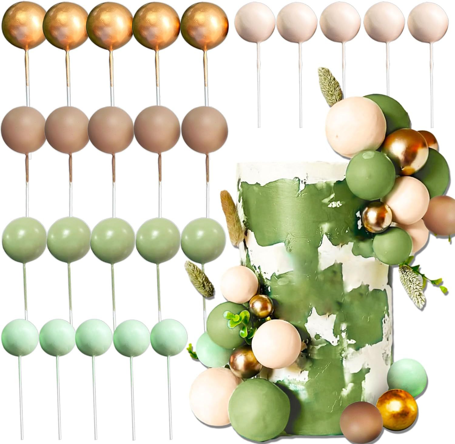 5 색 케이크 볼 세트 25 조각 세트