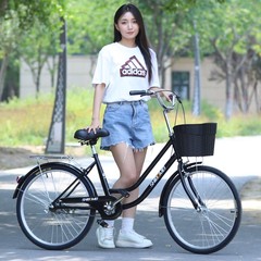 26インチ24インチ自転車成人男性女性無膨張大学生復古車通勤車老人代歩軽