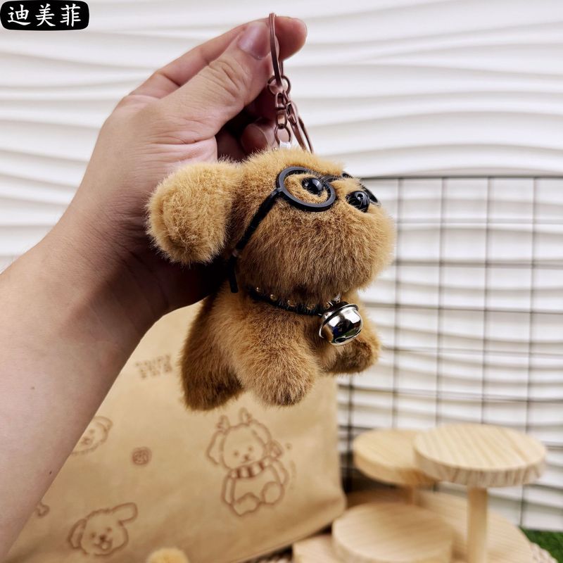 かわいい子犬のぬいぐるみの漫画の目の鈴の人形のプレゼントのかばんのキーホルダーのペンダントの卸売り|undefined