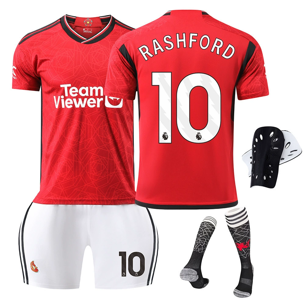 2324 Xinman L Red Devils home football uniform suit No. 10 Rashford 21 Anthony 25 Sancho B fee jersey