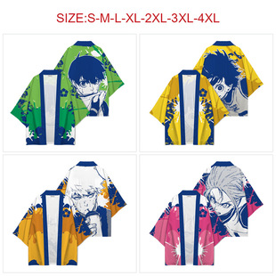 Blue prison Jie Shiyi Bee Music anime peripheral retro kimono printed COSPLAY cardigan dress