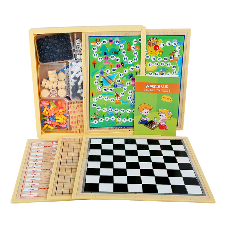 Comercio electrónico transfronterizo gran ajedrez de damas de ajedrez volador multi-en - uno ajedrez bandera militar juegos de ajedrez multifuncionales estudiantes