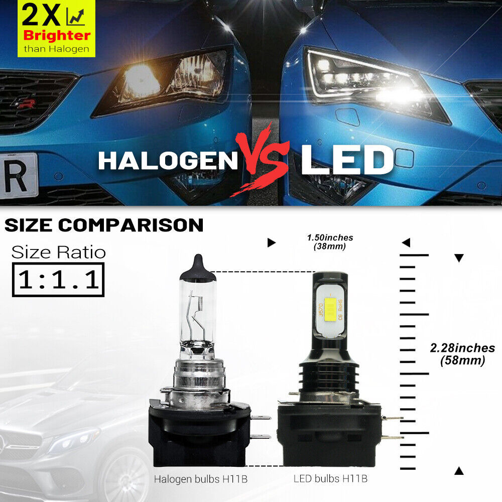 Lámpara de automóvil LED H11B chip CSP de alta potencia y alto brillo CSP lámpara de niebla delantera H11B led faro