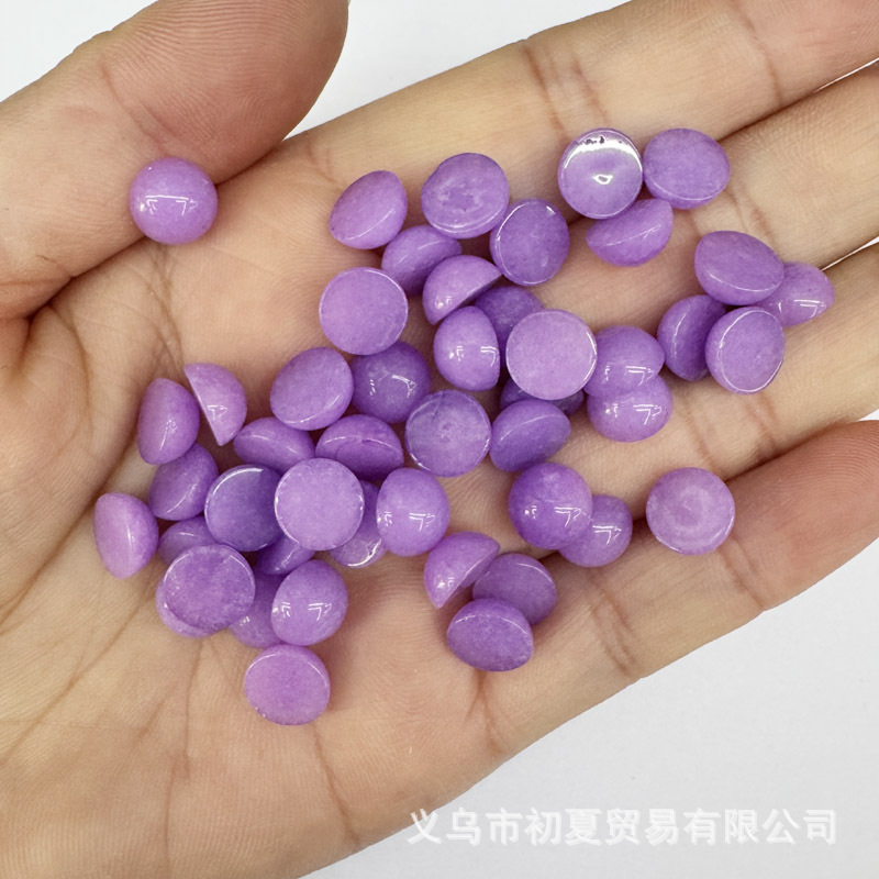 速売通爆金8mm天然石半円形戒面石パッチdiyビーズ部品卸売り