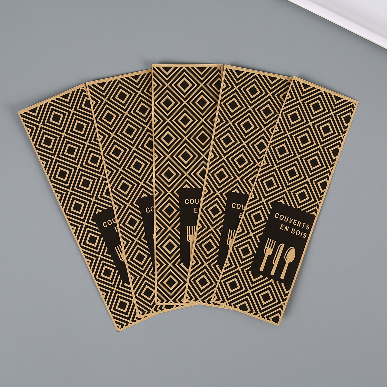 定制淋膜梳子餐具纸袋/淋膜筷子包装袋 一次性淋膜酒店用品牛皮袋