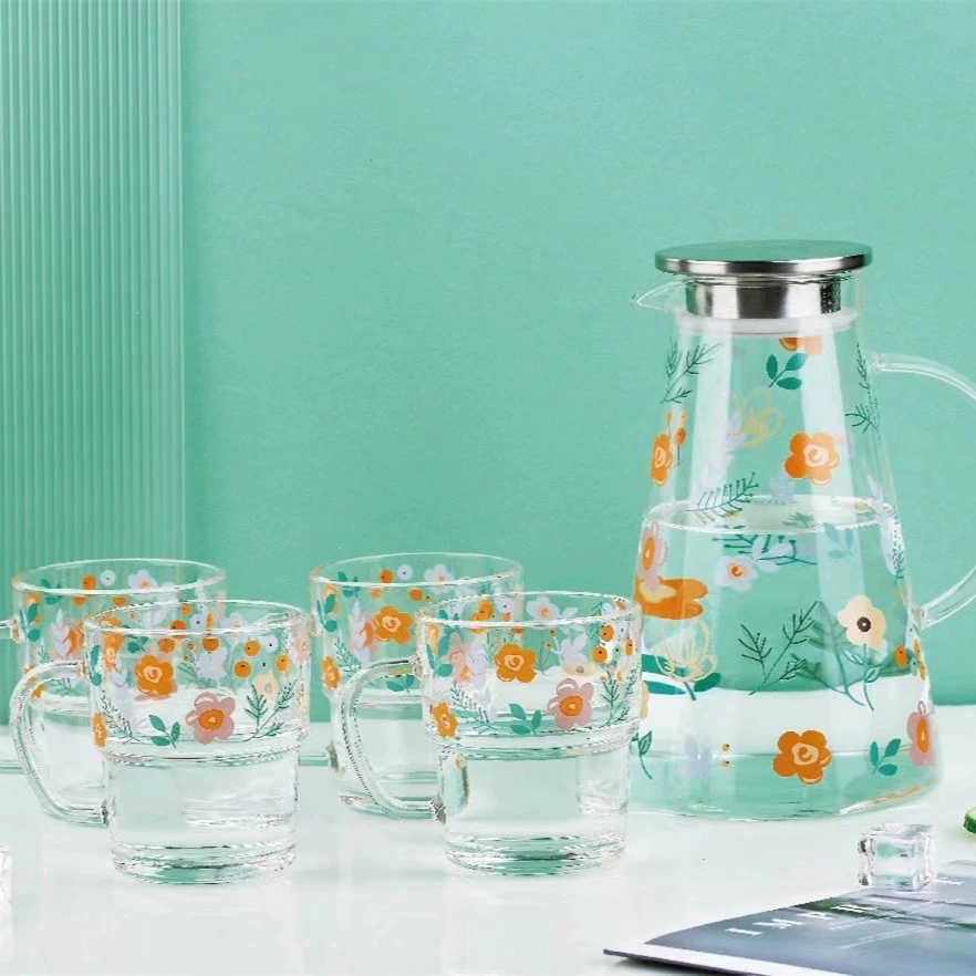 Capacious set, glass teapot, light luxury style, Birthday gift