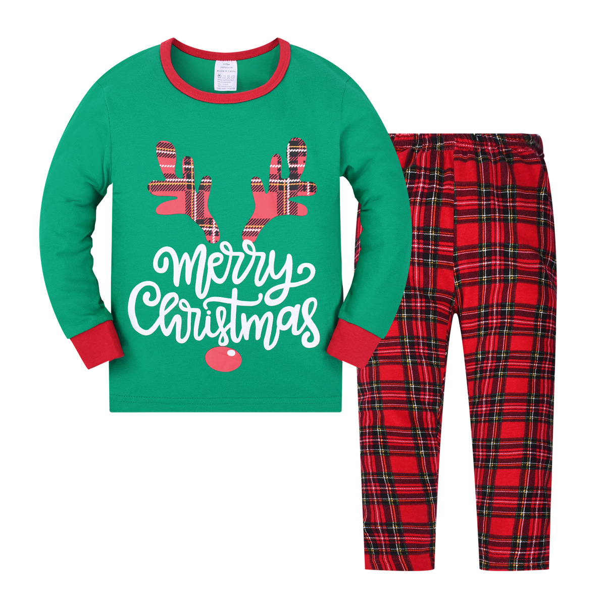 Comercio exterior transfronterizo nuevos niños homewear traje dinosaurio pijamas de Navidad