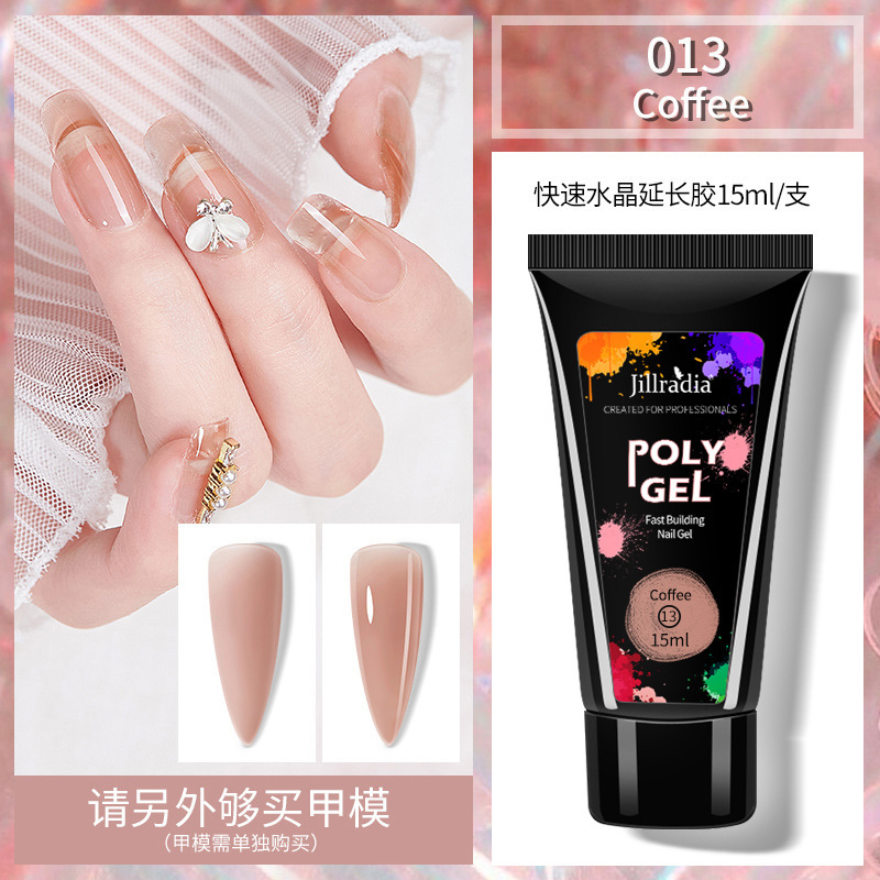 Nail Art extensión pegamento 15ml sin soporte de papel cristal rápido uñas extensión gel indoloro UV fototerapia pegamento ventas directas de la fábrica