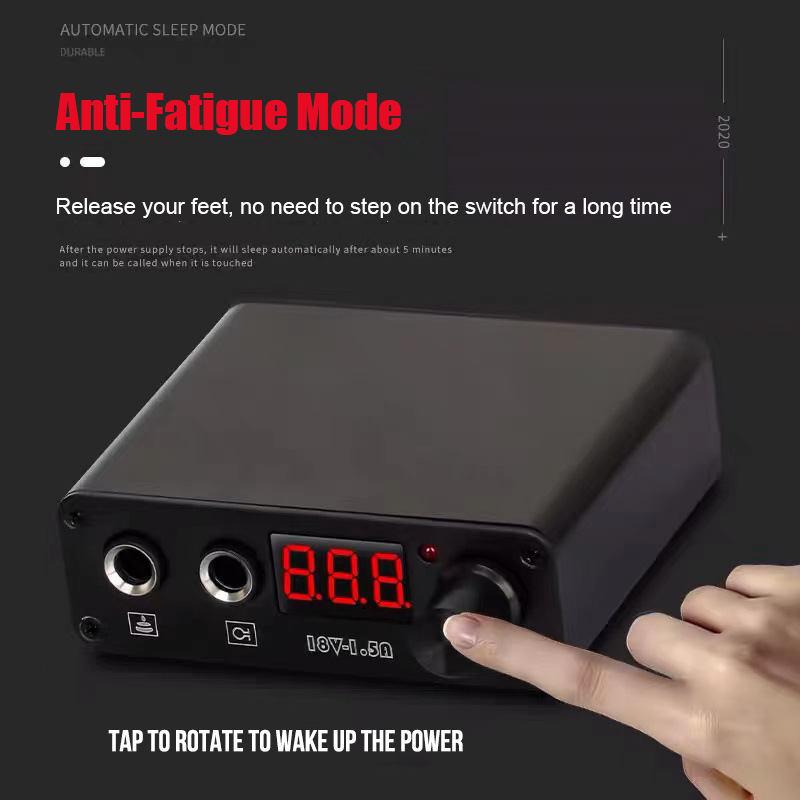 Fuente de alimentación para tatuajes Tuffking 1.5A, voltaje estable, corriente completa, múltiples velocidades, pantalla LCD, fuente de alimentación para tatuajes transfronteriza.