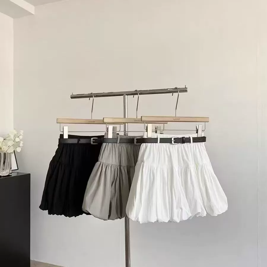 Бесплатная поясная облегающая юбка с высокой талией, белая летняя юбка-бутон, юбка-пачка 2025, новая юбка-тортик-фонарик.