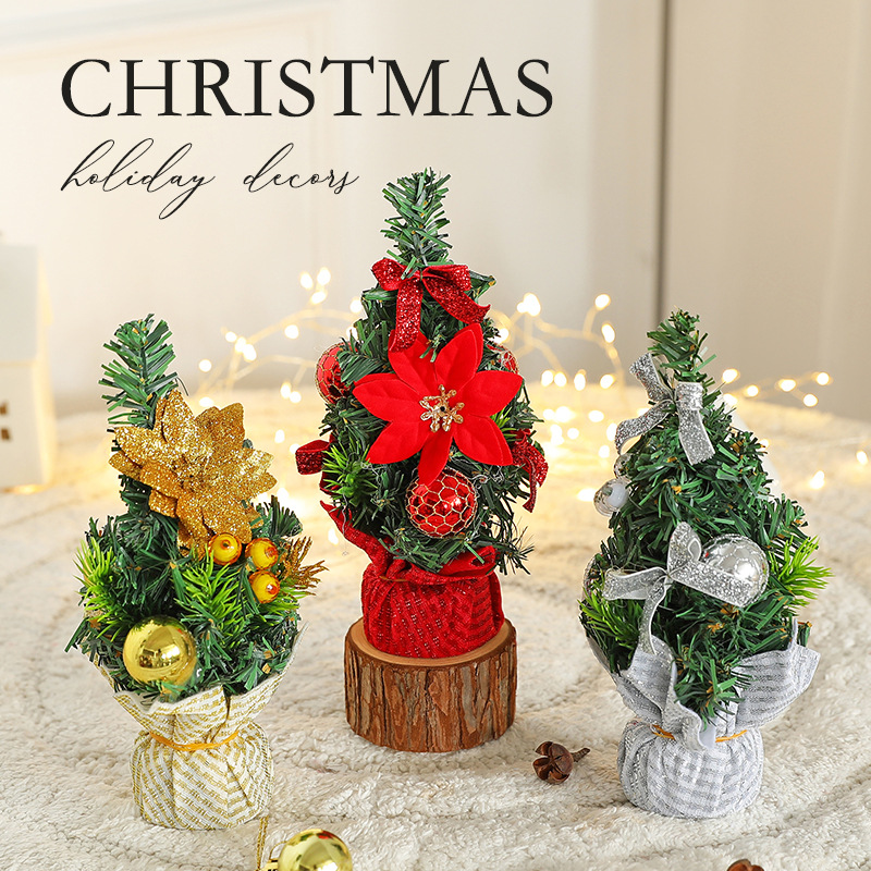 Nuevo mini árbol de Navidad decoración de escritorio de Navidad 20cm en stock al por mayor