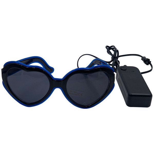 Flashing glasses heart shaped for St. Valentine's Day