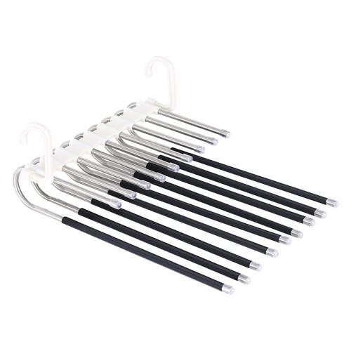 Cross-border folding trouser rack multi-layer stainless steel multi-functional trouser rack cabinet underwear storage artifact hanger magic trouser rack