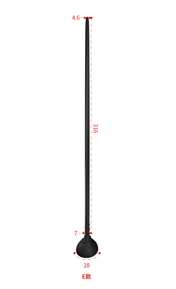Silicone Urethral Dilator with Suction Cup Base, Manual Male Sound Stimulator, 4.6 x 316 mm — detail image 13