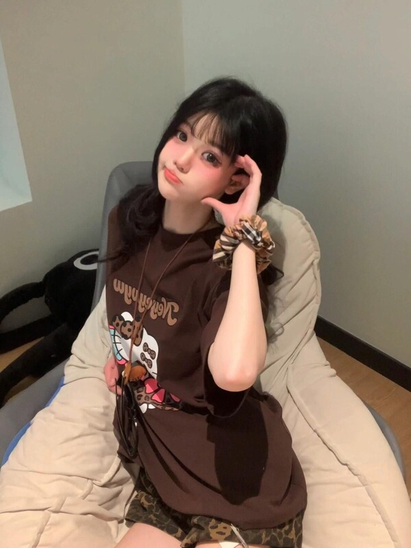 日本製夏スウェットシャツ KT ハローキティ プリント 半袖 Tシャツ トップス 純綿 半袖 Tシャツ レディース キティ トレンド|undefined