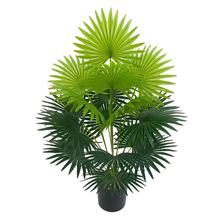 亚马逊TEMU仿真绿植桐棕树落地盆栽北欧风绿色植物盆栽家居装饰品