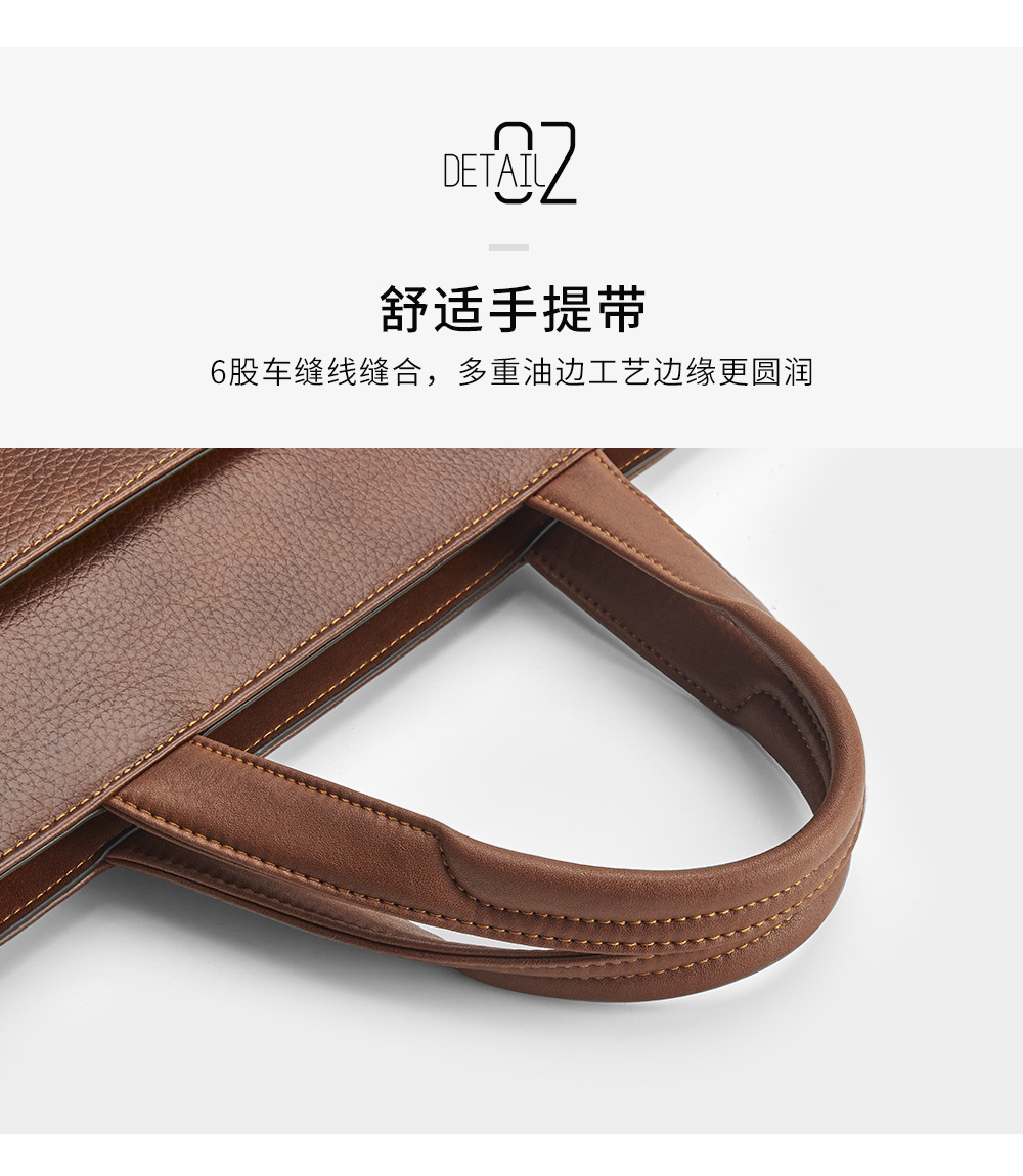 Túi xách nam da bò vintage tote bag đựng laptop công suất lớn chi tiết 5