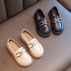 Academic Style Girl's Slip-on Loafers 2022 Autumn New Arrival Little Girl Leather Shoes Children's Wholesale