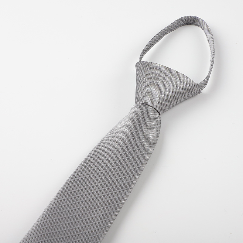 Corbata perezosa de los hombres de estilo coreano ropa formal negocio fácil tire novio mejor hombre boda hombres cremallera corbata fábrica al por mayor