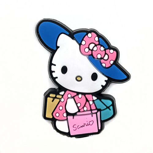 Crocs shoe flower PVC cartoon shoe buckle accessories cute KITTY cat shoe decoration decorative shoe flower shoe buckle set