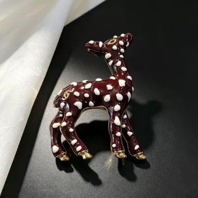26 new models of spotted enamel deer brooches, light luxury, high-end, exquisite, three-dimensional, versatile animal pins, anti-slip