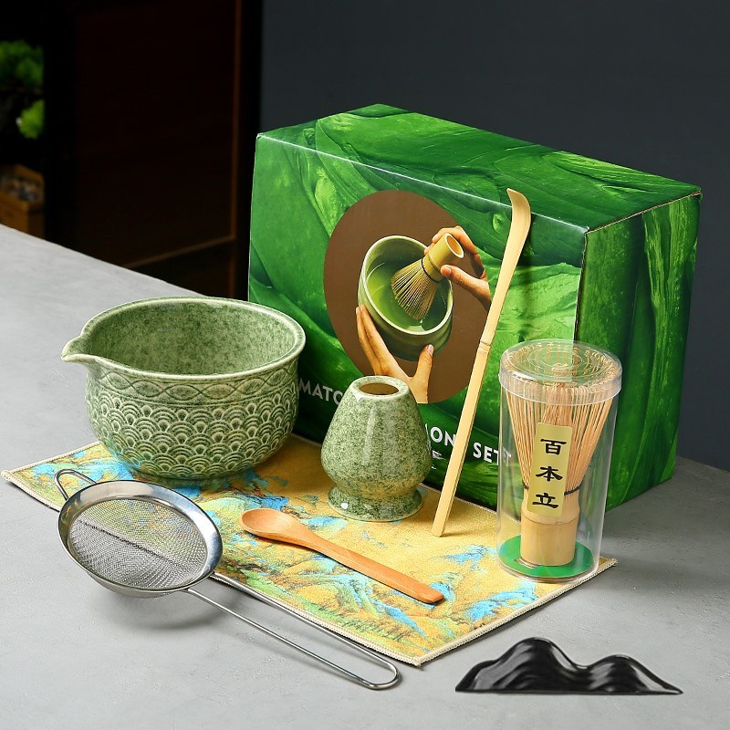抹茶碗陶瓷日式打抹茶用套装茶筅竹子抹茶刷百本立宋代点茶道礼盒|undefined
