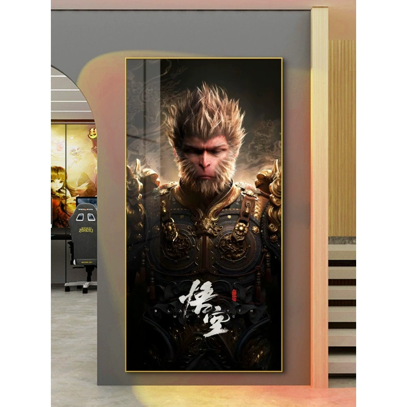 Черный миф Wukong подвесная живопись Интернет-кафе фреска домашняя автономная игра периферийный плакат киберспортная комната украшение стены живопись