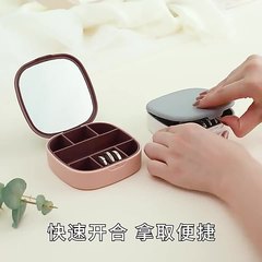 ポータブルジュエリー収納ケース旅行アクセサリーケース少女口紅ネックレスピアス多機能ジュエリーケース卸売り