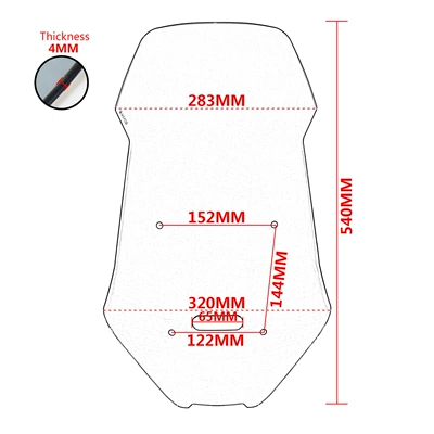 for Ben-Tian Adv150: Motorcycle front windshield