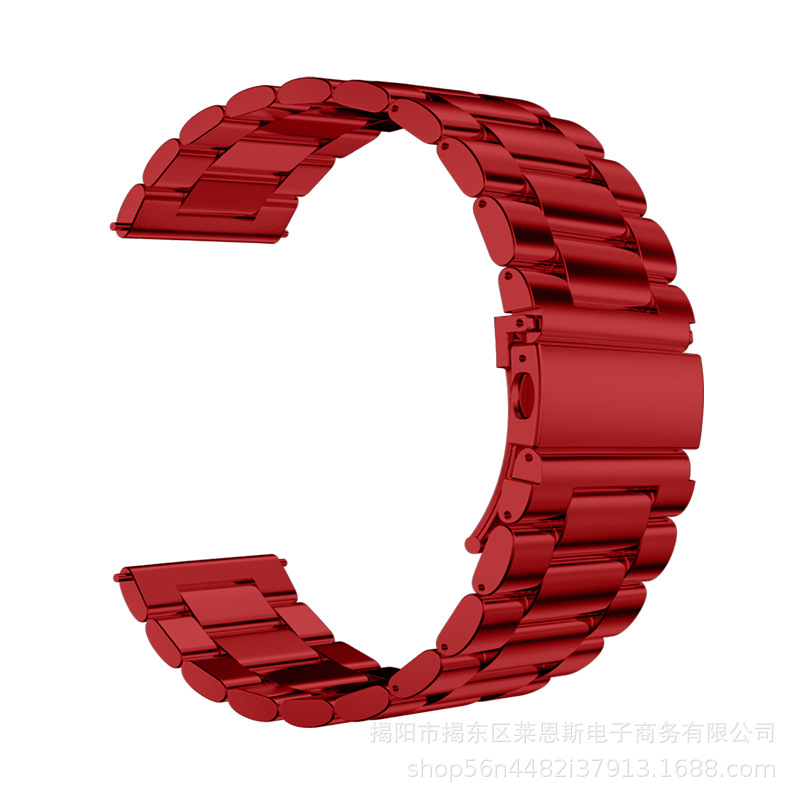 Three steel strips-Red