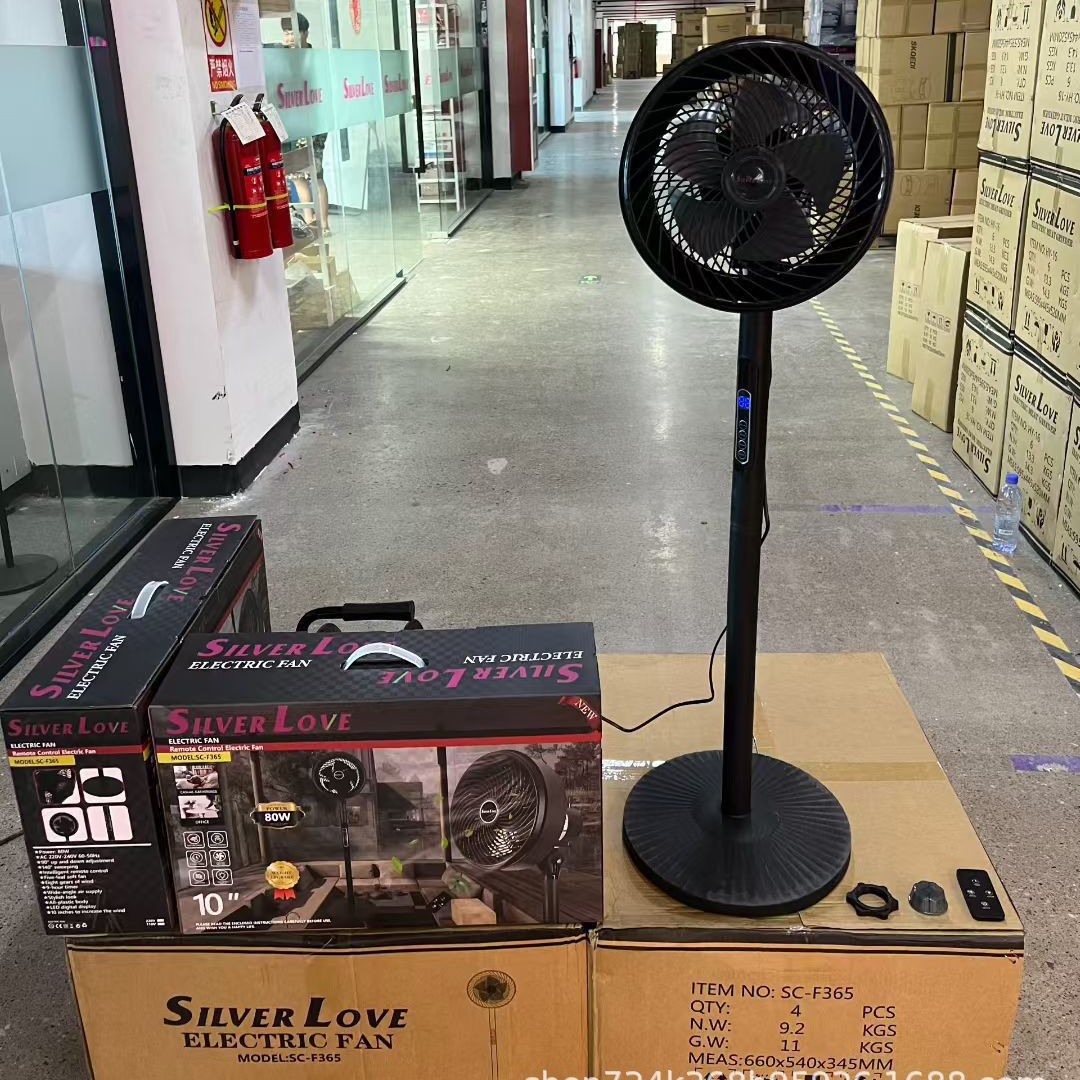 Comercio exterior exportación de ventilador eléctrico de control remoto de 10 pulgadas ventilador de piso de gran viento doméstico 220V fábrica directa de seis velocidades