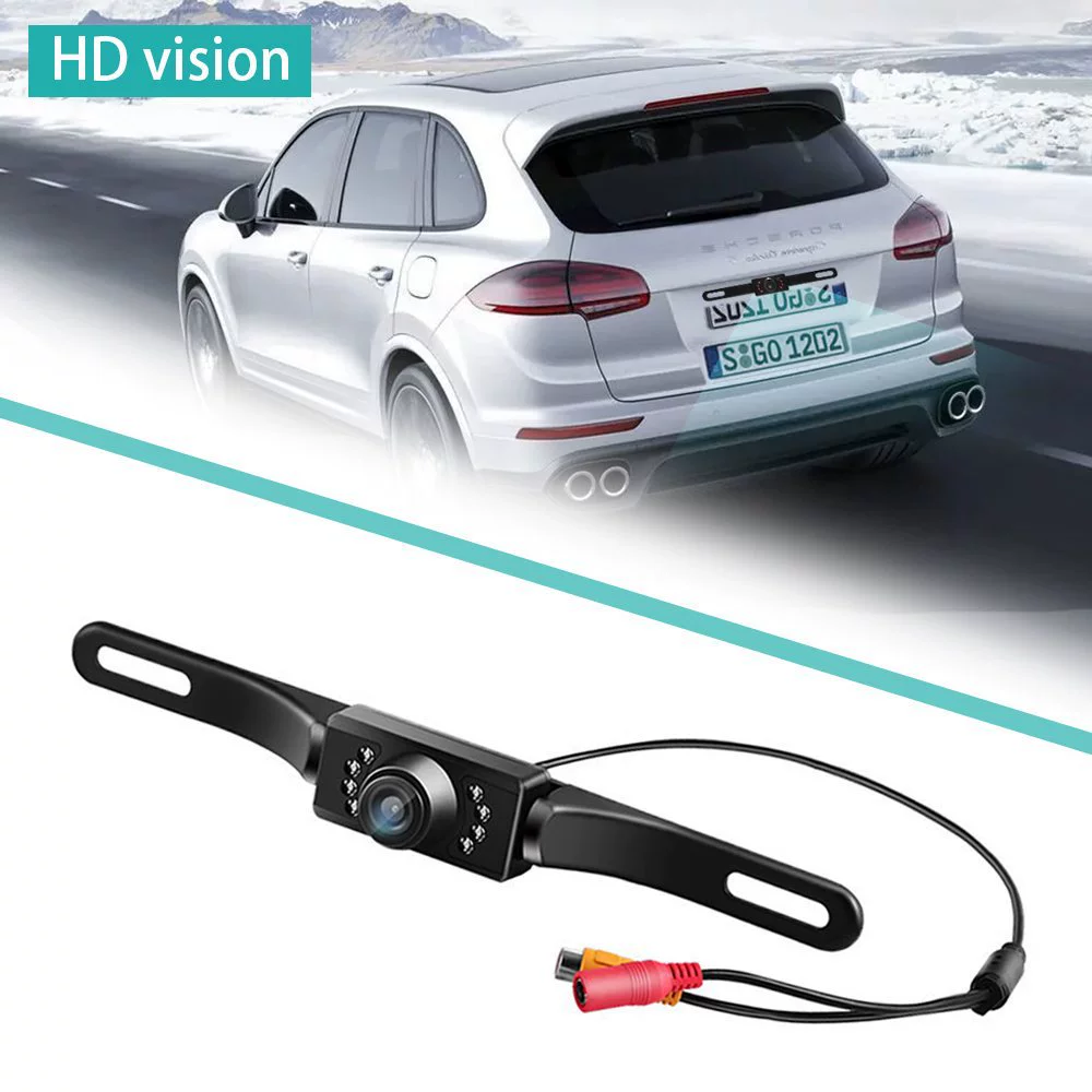 Трансграничная рамка номерного знака Ebay, регулируемая США, реверсивная HD Водонепроницаемая IP69, инфракрасная широкоугольная Автомобильная камера ночного видения