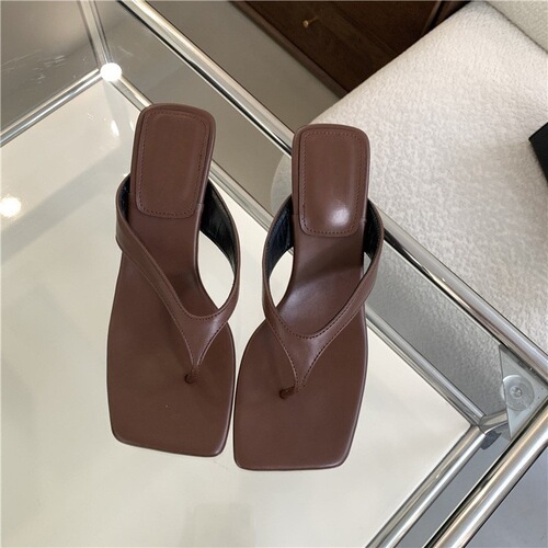 Summer French high-heeled kitten claw and human sandal outerwear with skirt sandals for women, thin-heeled beach shoes