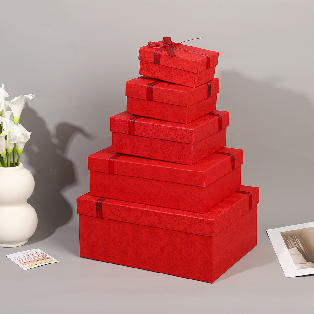 Inventario Tiandian cubierta caja de regalo de textura arco caja de regalo de cumpleaños caja de almacenamiento caja de embalaje caja de regalo al por mayor