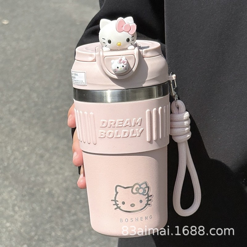 高颜值女生可爱保温杯316不锈钢咖啡杯学生吸管杯子保冷随手水杯|undefined