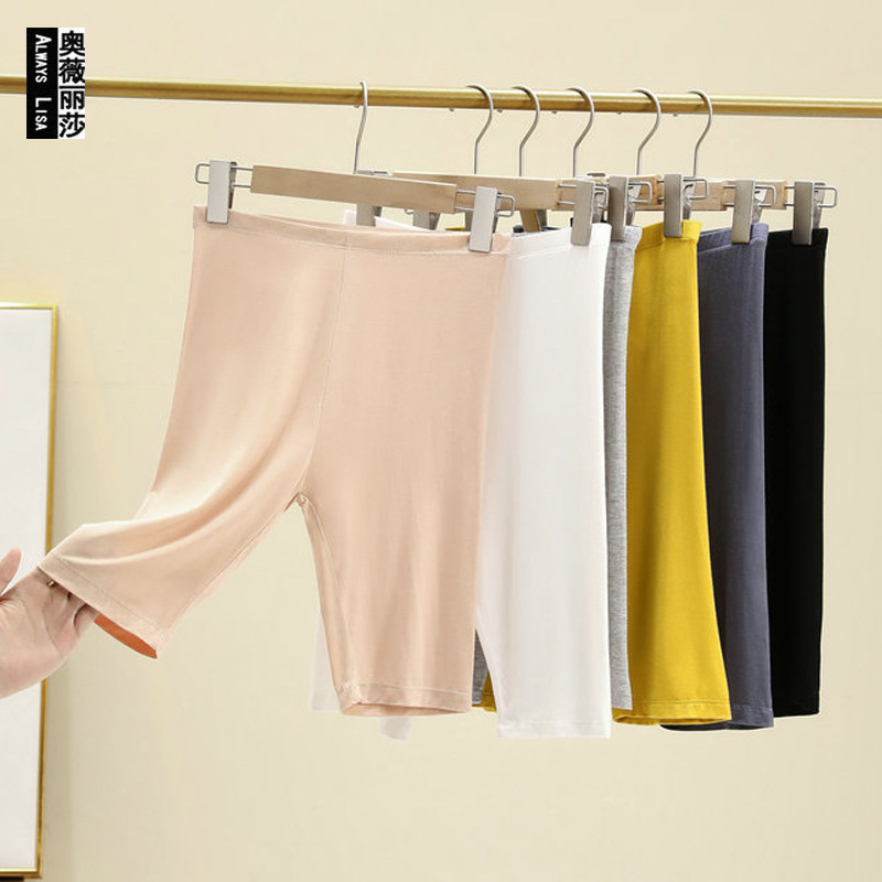 Modal ladies 5 points riding running summer wear large size fat mm thin anti-walk light five points leggings