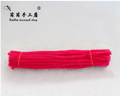 Colorido Raíz de lana Twist stick tira de lana accesorios de arcilla jardín de infantes DIY material hecho a mano limpiador de tuberías