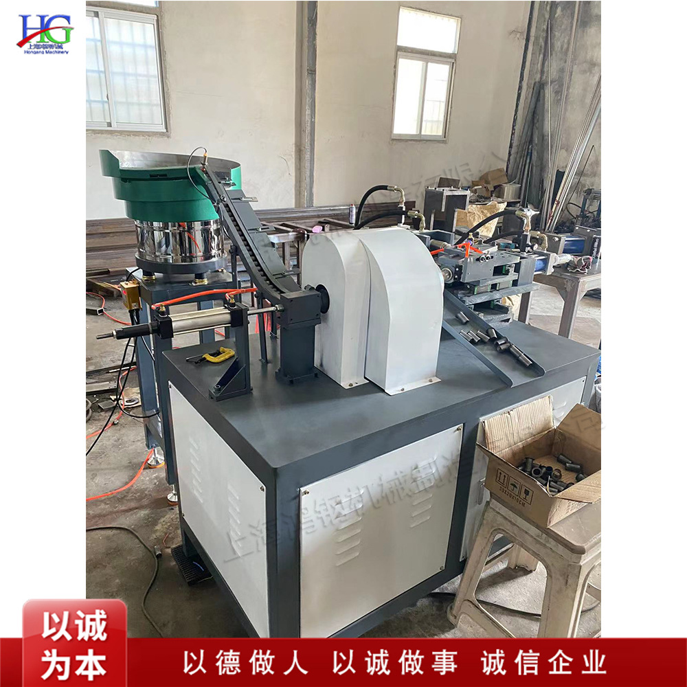 小型圆筒外翻边卷边机 自动上料小直径风管翻边机 液压管材拉边机