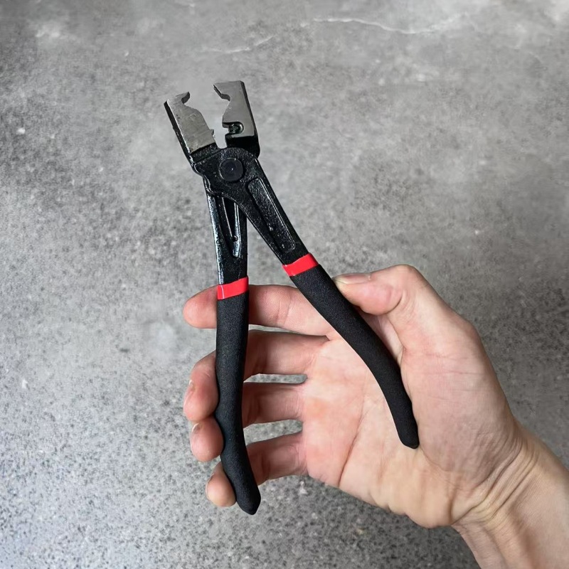 Клещи с одинарными тисками (красная и черная ручка)