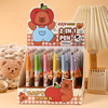 new capabala gel pen cartoon style six-color fluorescent pen cute pendant signature pen double-headed writable