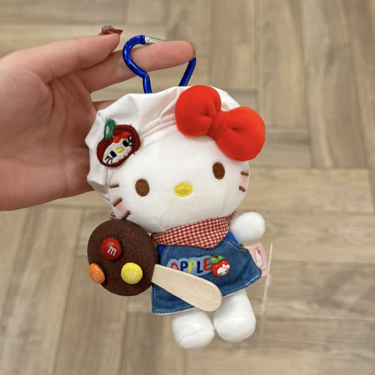 Genuino clásico KT Hello Kitty mochila bolso colgante dibujos animados lindo hellokitty llavero muñeca de felpa mujer