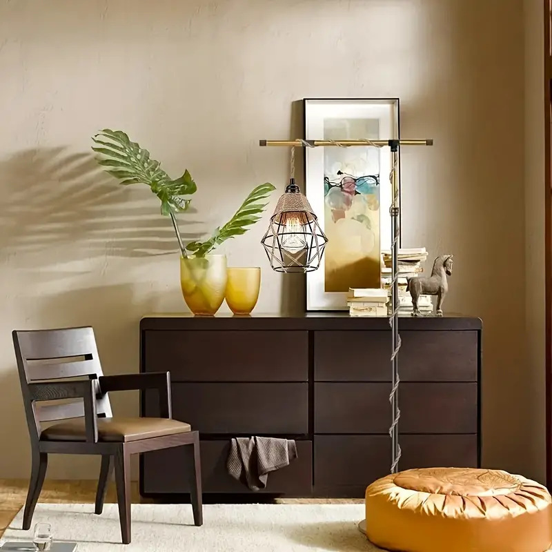 Zhongshan lámparas de piso lámpara de escritorio retro americana decoración de iluminación de hierro forjado lámpara de lámpara de cama sala de estar cabecera de cama